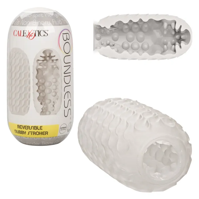 California Exotics Boundless Reversible Nubby Soft Stroker White California Exotics Male Sex Toys