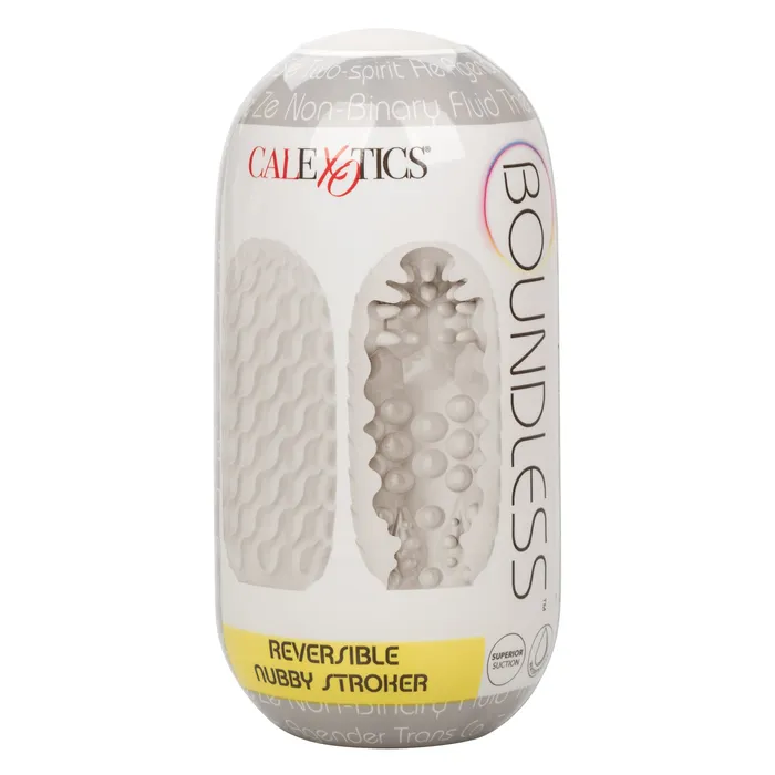 California Exotics Boundless Reversible Nubby Soft Stroker White California Exotics Male Sex Toys