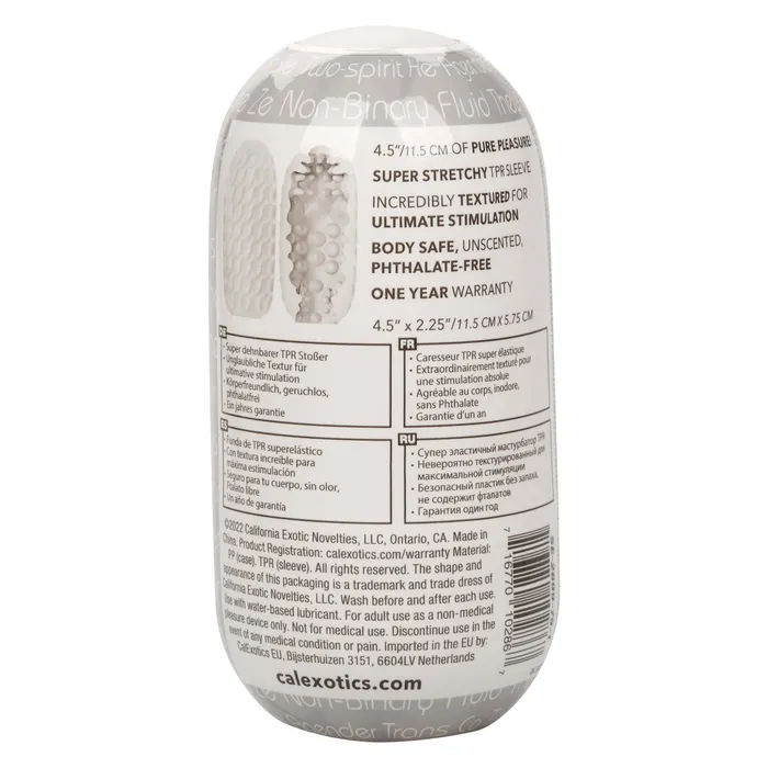California Exotics Boundless Reversible Nubby Soft Stroker White California Exotics Male Sex Toys
