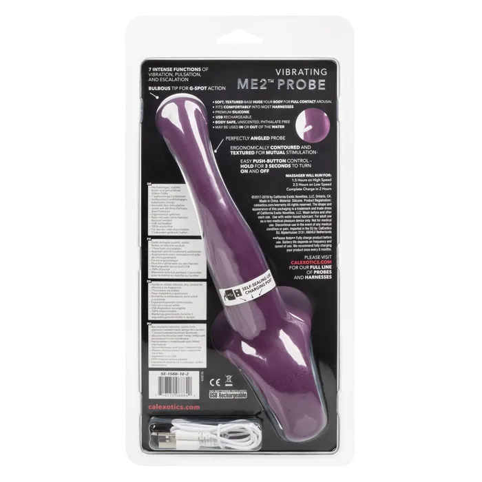 California Exotics Vibrators California Exotics Her Royal Harness Vibrating ME2 Probe Clamshell Vibrator Purple