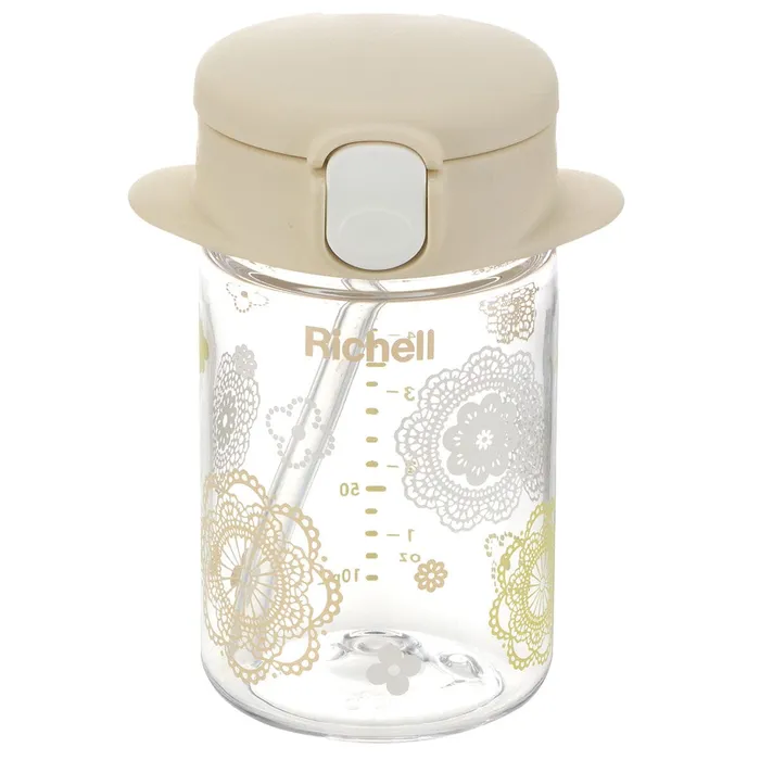 Dildos Richell Aqulea Slim Sippy Straw Clear Tritan Baby Water Bottle Mug Richell
