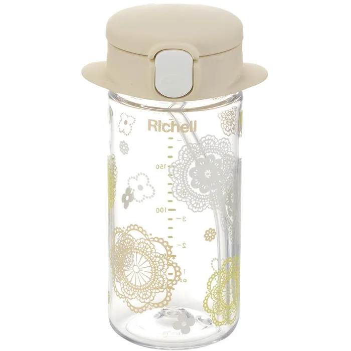 Dildos Richell Aqulea Slim Sippy Straw Clear Tritan Baby Water Bottle Mug Richell