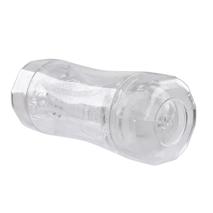 Evolved Gender X Double Fantasy Stroker Masturbator with Vibrating Cock Ring Clear Evolved Male Sex Toys