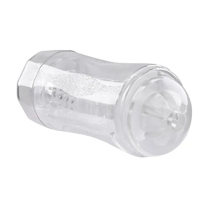 Evolved Gender X Double Fantasy Stroker Masturbator with Vibrating Cock Ring Clear Evolved Male Sex Toys