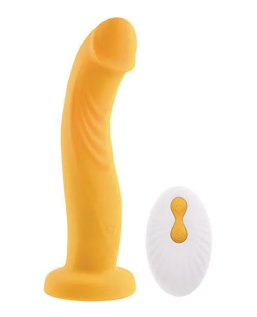 Evolved Novelties INC Female Sex Toys Gender X Sweet Embrace Dual Motor Strap On Vibe Wharness Yellow