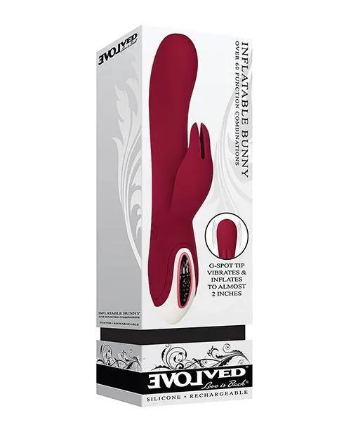 Evolved Novelties INC Vibrators Evolved Inflatable Bunny Dual Stim Rechargeable Burgundy Evolved Novelties INC Vibrators Evolved Inflatable Bunny Dual Stim Rechargeable Burgundy
