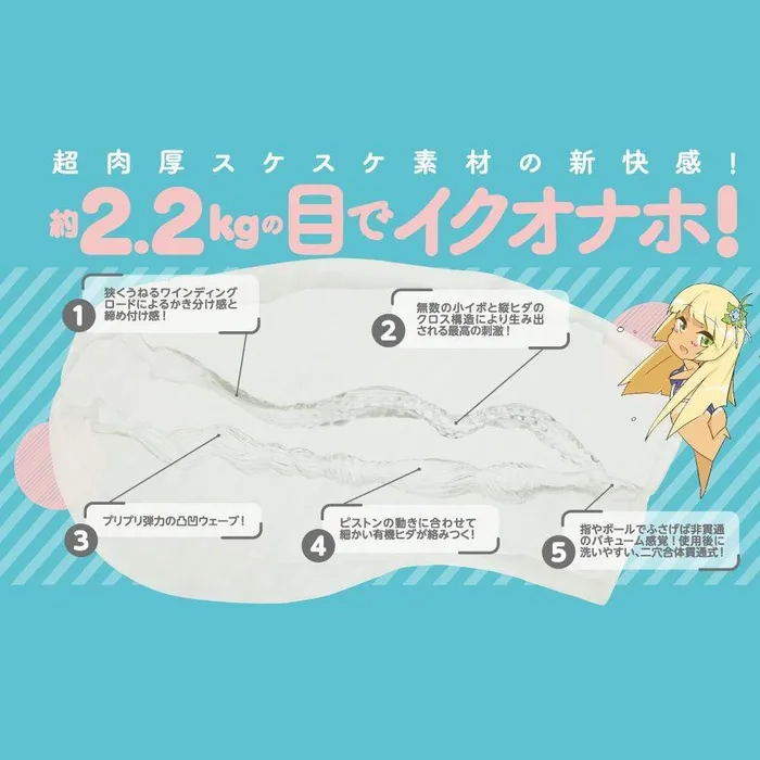 EXE Vibrators EXE Puni Ana Invisibility Suke DX Transparent Version Onahole White
