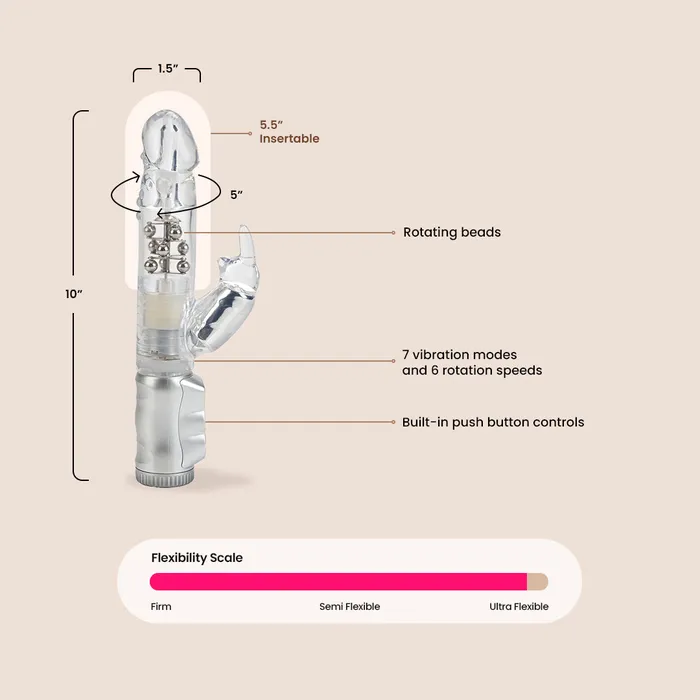 Female Sex Toys Jack Rabbit Waterproof 3 Rows 3 rows of rotating beads vibration California Exotic Novelties LLC