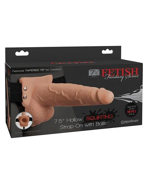 Fetish Fantasy Series 75 Hollow Squirting Strap On Wballs Flesh Pipedream Products Female Sex Toys Fetish Fantasy Series 75 Hollow Squirting Strap On Wballs Flesh Pipedream Products Female Sex Toys
