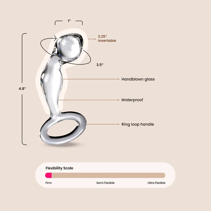 Icicles No 46 glass prostate massager Pipedream Products Male Sex Toys
