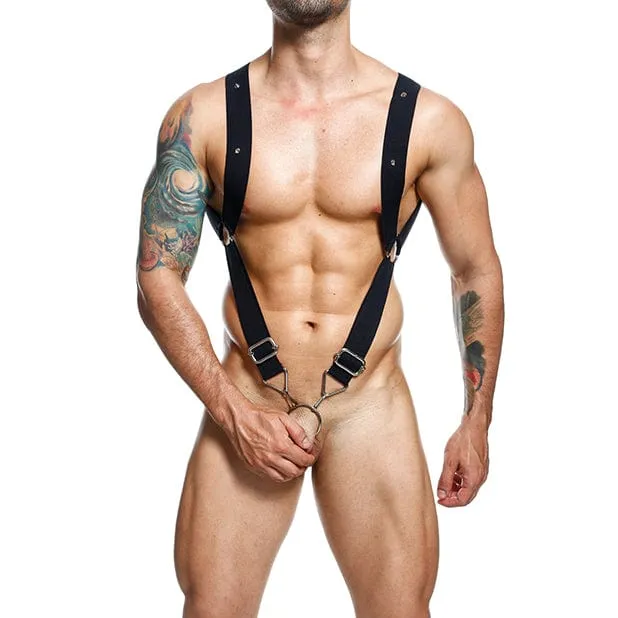 Male Basics Anal Male Basics Dngeon Straight Back Harness Black
