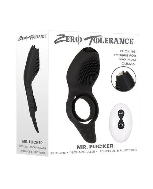 Male Sex Toys Zero Tolerance Mr Flicker Vibrating Cock Ring Black Evolved Novelties INC Male Sex Toys Zero Tolerance Mr Flicker Vibrating Cock Ring Black Evolved Novelties INC