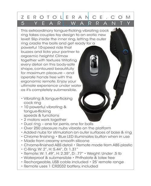 Male Sex Toys Zero Tolerance Mr Flicker Vibrating Cock Ring Black Evolved Novelties INC Male Sex Toys Zero Tolerance Mr Flicker Vibrating Cock Ring Black Evolved Novelties INC