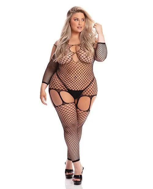 Pink Lipstick In My Head Net Bodystocking Rene Rofe Vibrators