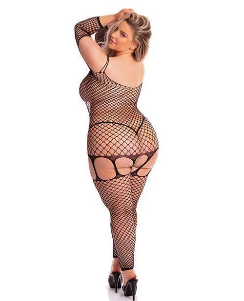 Pink Lipstick In My Head Net Bodystocking Rene Rofe Vibrators