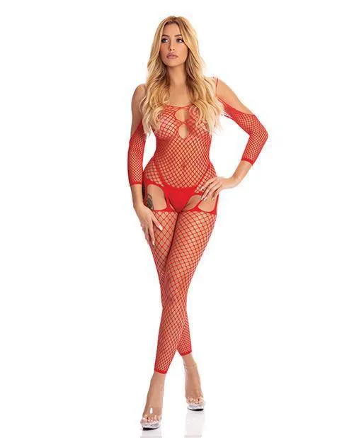 Pink Lipstick In My Head Net Bodystocking Rene Rofe Vibrators