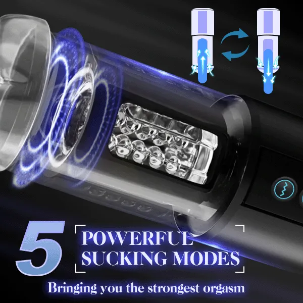 propinkup Adams 5 Sucking 5 Telescoping 10 Vibrating Oral Sex Eder Masturbation Cup Male Sex Toys