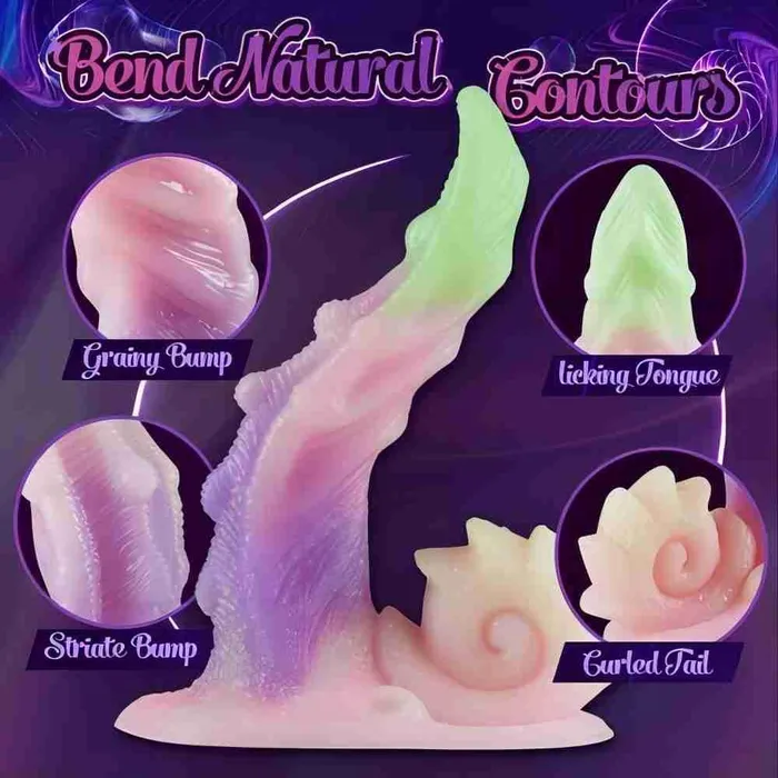 propinkup Female Sex Toys Monster Silicone Rainbow Dildo with Big Strong Suction Cup