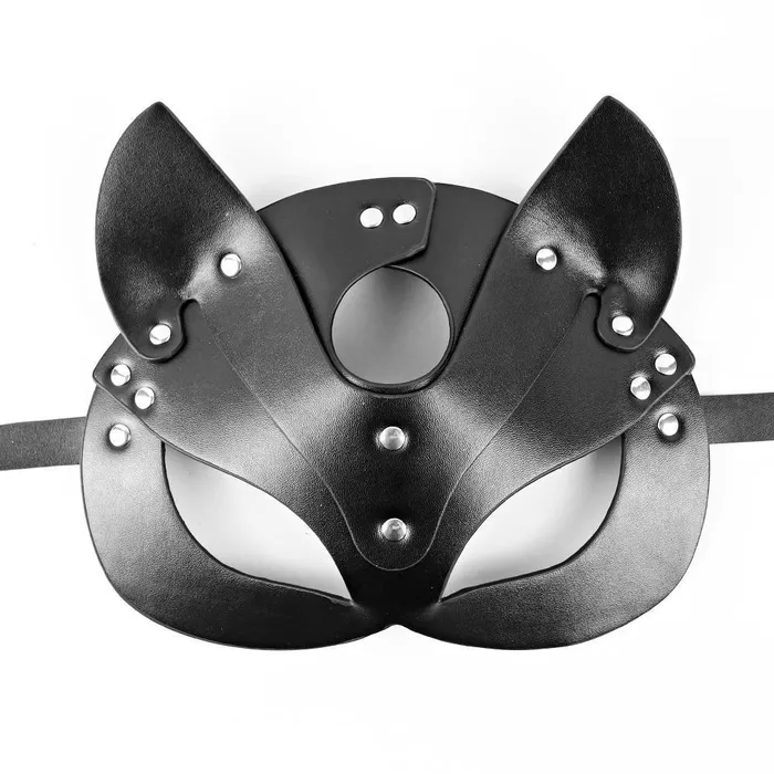 propinkup Vibrators Cosplay Face Mask Fox Bunny Cat PU leather Rivet Punk Style