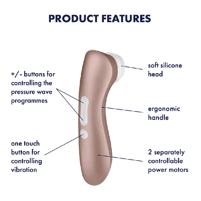 Satisfyer Vibrators Satisfyer Pro 2 Air Pulse Vibration Rechargeable Clitoral Air Stimulator Rose Gold