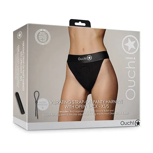 Shots Female Sex Toys Shots Ouch Vibrating Strap On Panty Harness with Open Back