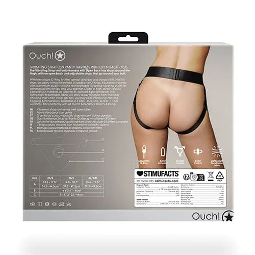 Shots Female Sex Toys Shots Ouch Vibrating Strap On Panty Harness with Open Back