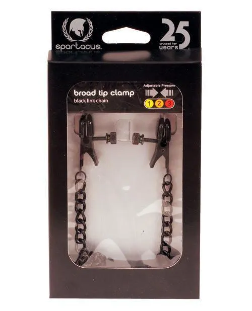 Spartacus Anal Spartacus Blackline Broad Tip Adjustable Nipple Clamps Wchain Black Spartacus Anal Spartacus Blackline Broad Tip Adjustable Nipple Clamps Wchain Black