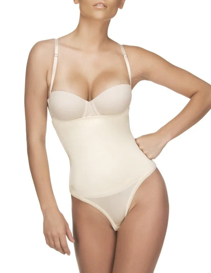 Teddies And Bodies Vedette Nadine Strapless Bodysuit in Thong Teddies And Bodies Vedette Nadine Strapless Bodysuit in Thong