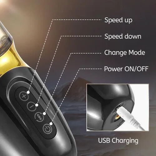 UNIMAT Beck 6 Thrusting Vibrating Automatic Masturbation Cup propinkup Male Sex Toys