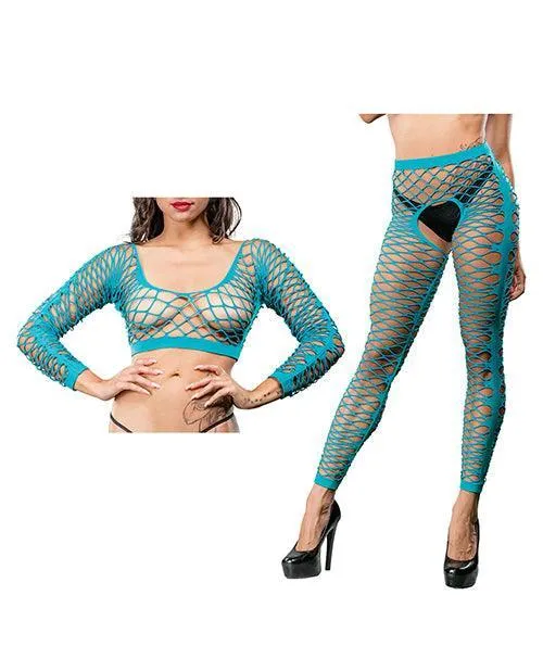 Vibrators Beverly Hills Naughty Girl Crotchless Front Mesh Side Design Leggings Os Ilanco Knitting INC Dba Beverly