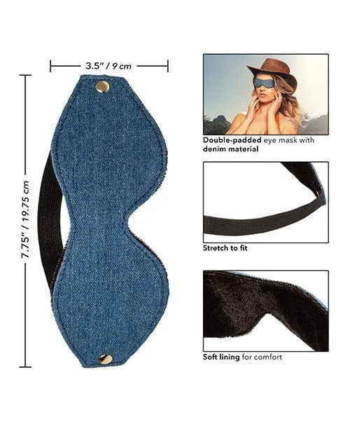 Vibrators California Exotic Novelties Ride em Premium Denim Collection Eye Mask
