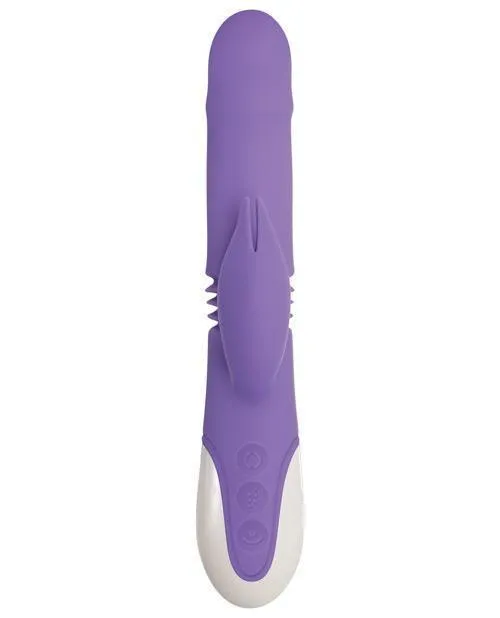 Vibrators Evolved Novelties INC Evolved Thick Thrust Bunny Dual Stim Rechargeable Purple Vibrators Evolved Novelties INC Evolved Thick Thrust Bunny Dual Stim Rechargeable Purple