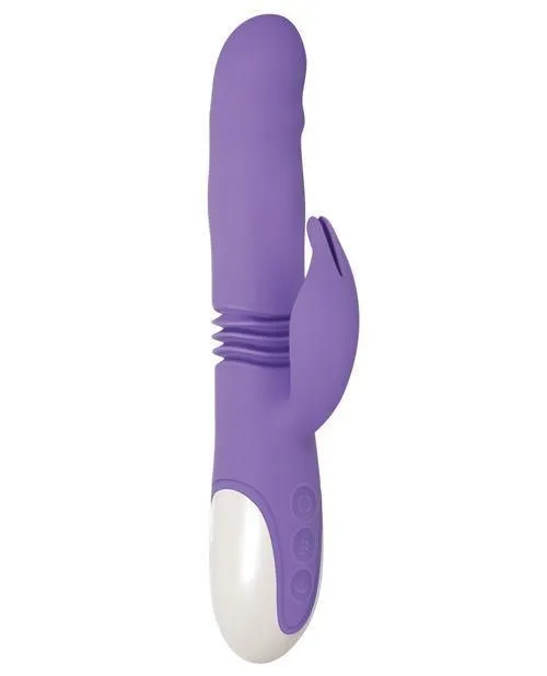 Vibrators Evolved Novelties INC Evolved Thick Thrust Bunny Dual Stim Rechargeable Purple Vibrators Evolved Novelties INC Evolved Thick Thrust Bunny Dual Stim Rechargeable Purple