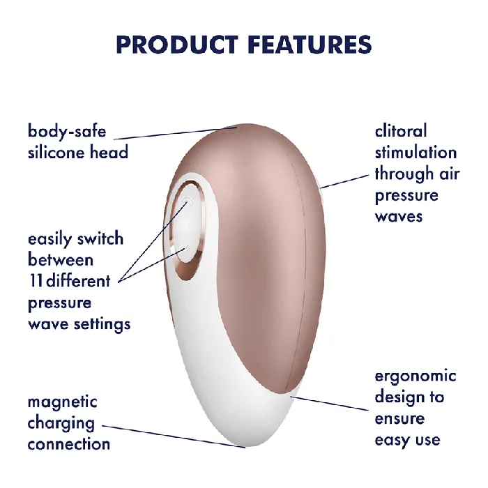 Vibrators Satisfyer Satisfyer Pro Deluxe Air Pulse Rechargeable Clitoral Air Stimulator Rose Gold
