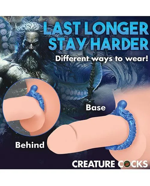 Xr LLC Male Sex Toys Creature Cocks Poseidons Octo Silicone Cock Ring Blue