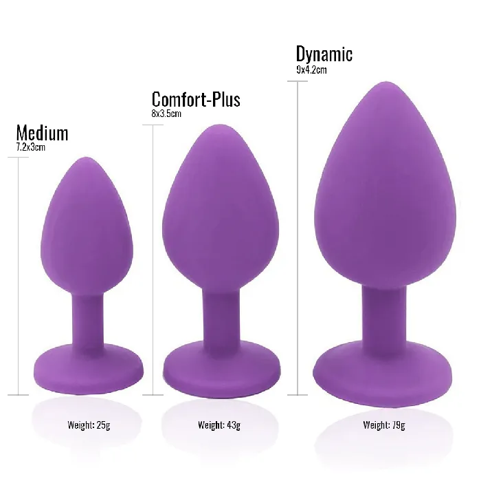 Anal Magic Touch Fun Magic Touch Butt Plug Fun Kit Silicone 3 pack