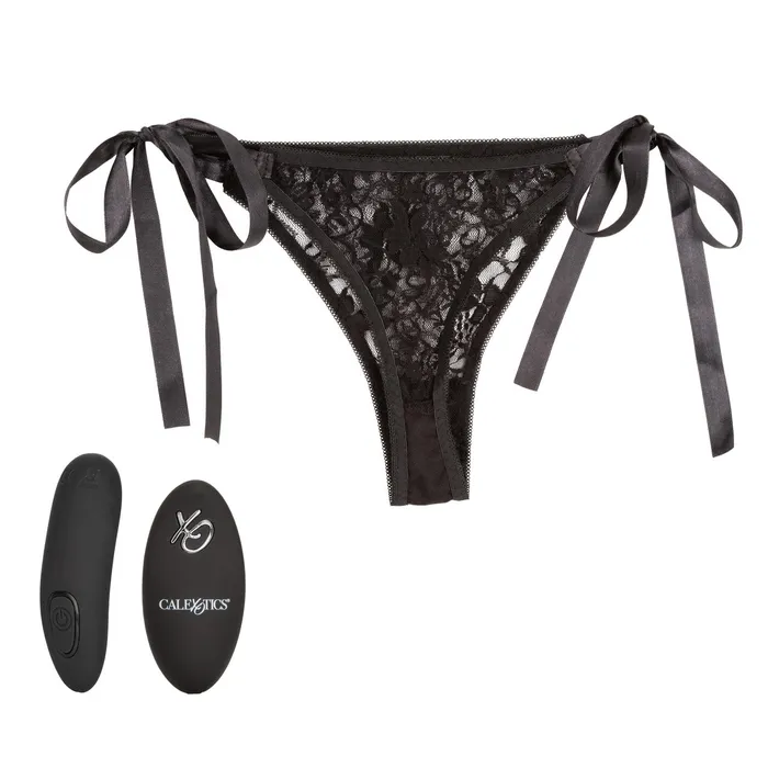 BLACK LACE THONG SET WITH REMOTE CALIFORNIA EXOTIC NOVELTIES Anal