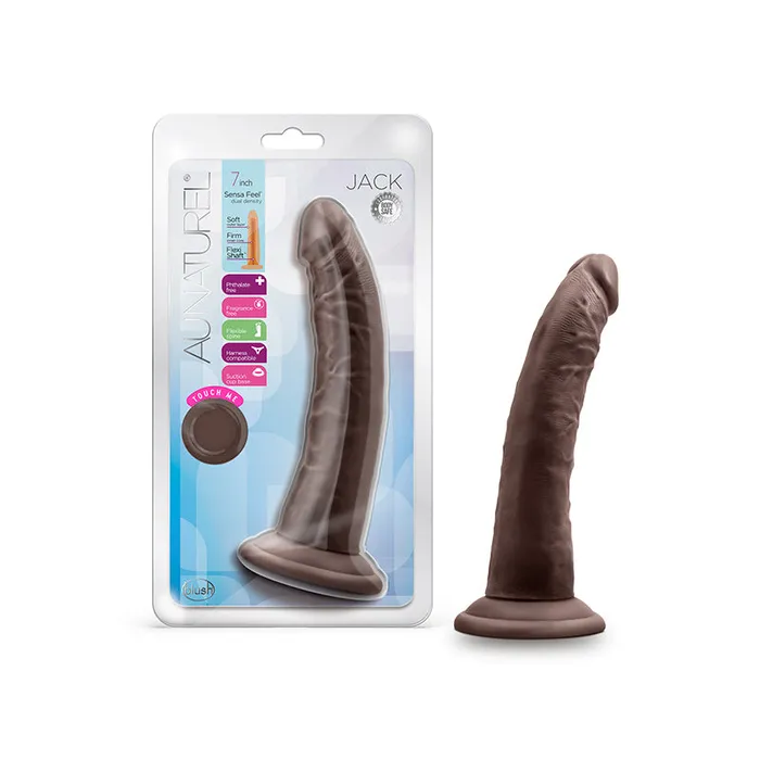 Blush Dildos Blush Au Naturel Jack 7 in Posable Dual Density Dildo with Suction Cup Brown Blush Dildos Blush Au Naturel Jack 7 in Posable Dual Density Dildo with Suction Cup Brown