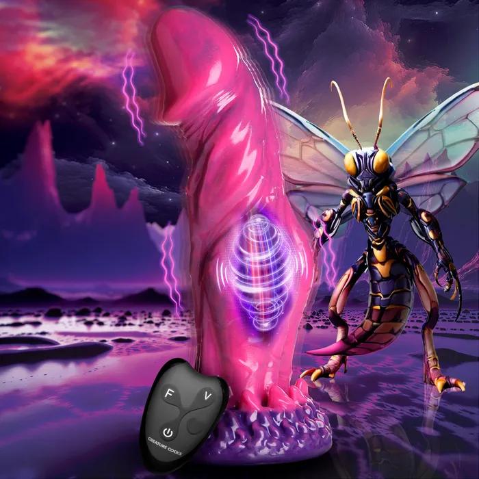 Creature Cocks Female Sex Toys Xenox Vibrating Silicone Dildo with Remote