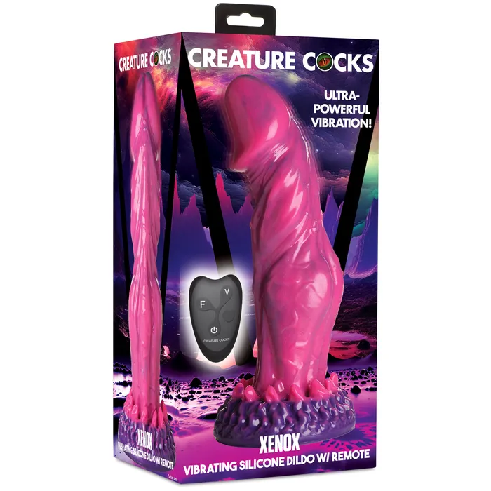 Creature Cocks Female Sex Toys Xenox Vibrating Silicone Dildo with Remote