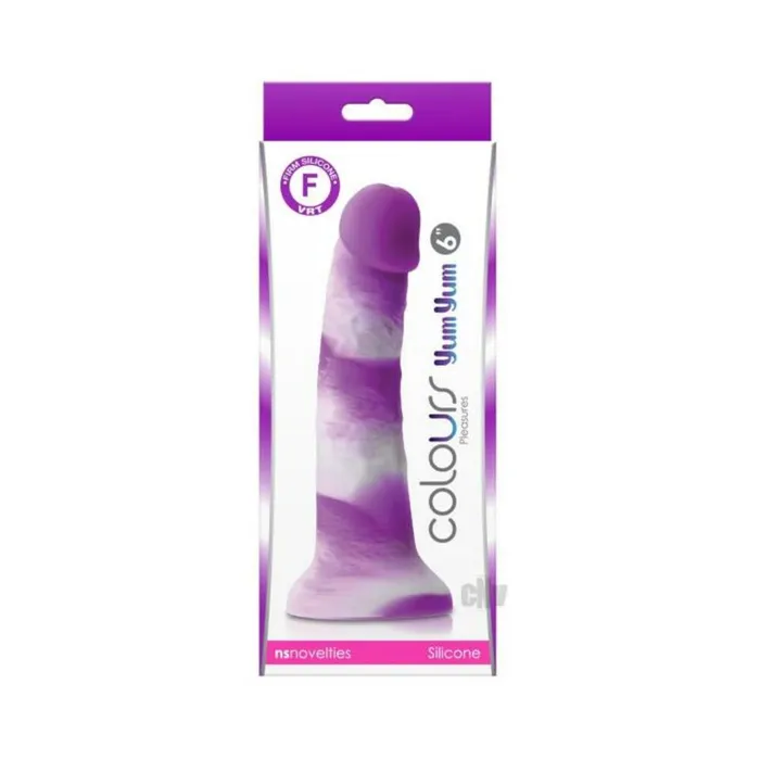 Dildos New Sensations Novelties Inc Colours Pleasures Yum Yum 6 Dildo Purple