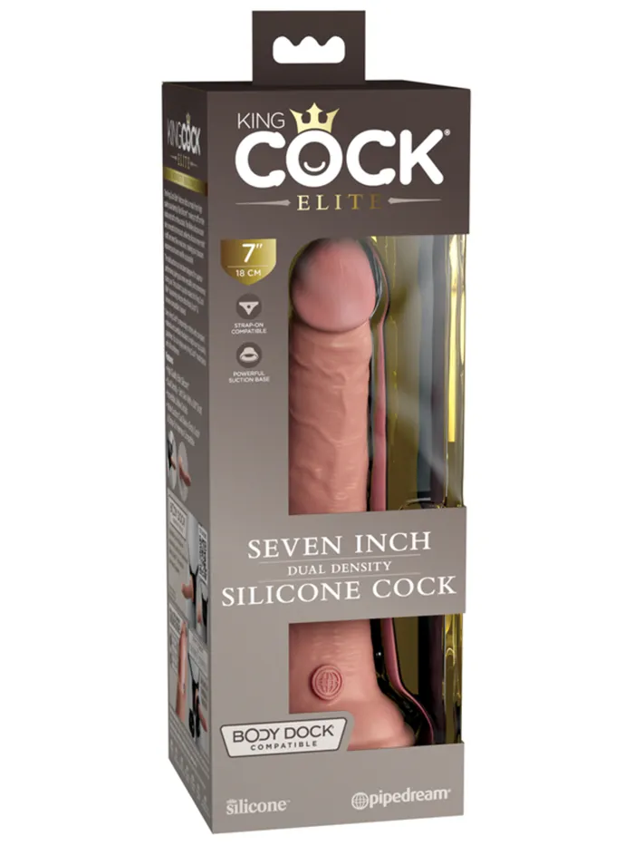 Dildos Pipedream King Cock Elite 7 in Silicone Dual Density Cock Light Dildos Pipedream King Cock Elite 7 in Silicone Dual Density Cock Light