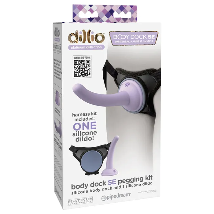 Dillio Platinum Body Dock SE Pegging Kit with 5 in Silicone Dildo Pipedream Female Sex Toys Dillio Platinum Body Dock SE Pegging Kit with 5 in Silicone Dildo Pipedream Female Sex Toys