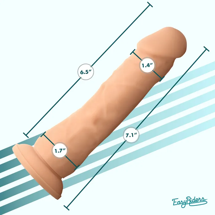 Easy Riders 7 Silicone Dildo Medium Easy Riders Dildos