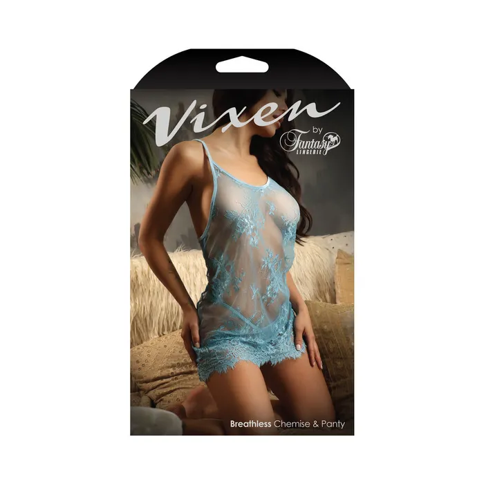 Fantasy Lingerie Vixen Breathless Lace Chemise GString Light Blue OS Fantasy Lingerie Vibrators Fantasy Lingerie Vixen Breathless Lace Chemise GString Light Blue OS Fantasy Lingerie Vibrators