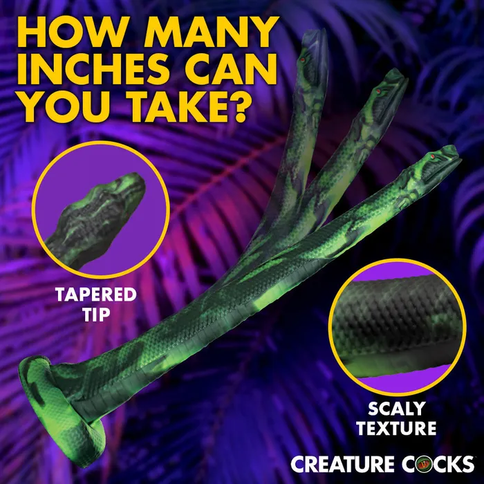 Female Sex Toys Creature Cocks Spitting Serpent Silicone Enema Snake