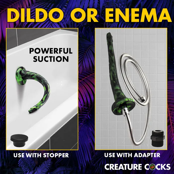 Female Sex Toys Creature Cocks Spitting Serpent Silicone Enema Snake