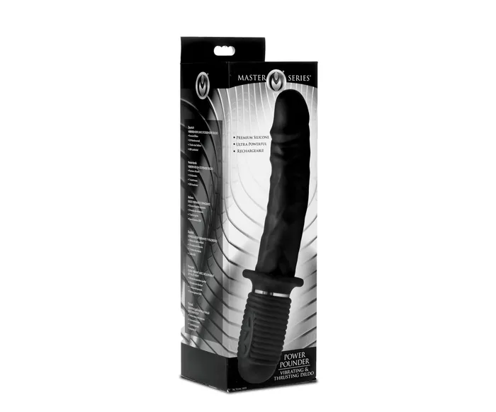 Female Sex Toys Master Series Power Pounder Vibrating and Thrusting Silicone Dildo