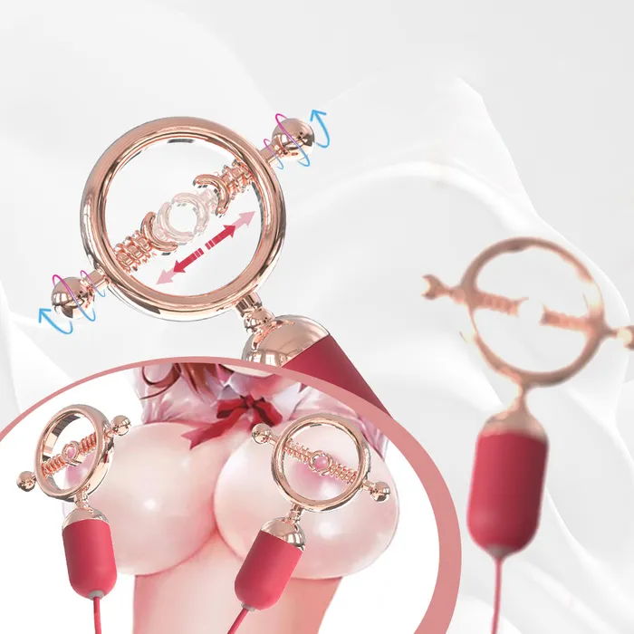Female Sex Toys YoYoLemon YoYoLemon Rechargeable Vibrating Nipple Clamps Nipple Play Nipple Teasers