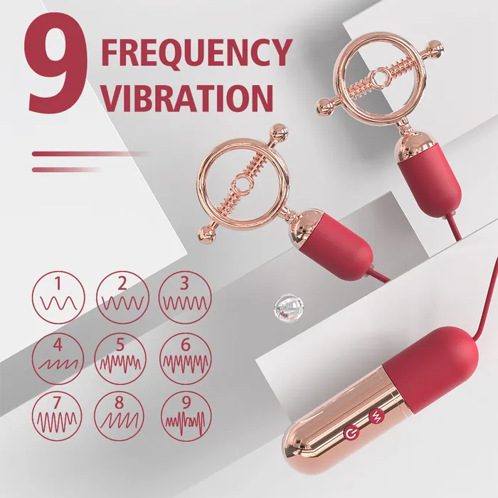 Female Sex Toys YoYoLemon YoYoLemon Rechargeable Vibrating Nipple Clamps Nipple Play Nipple Teasers